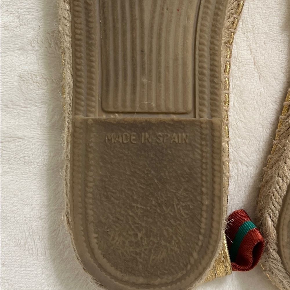 Penelope Chilvers Gold Espadrille Slip-Ons - Picture 8 of 15